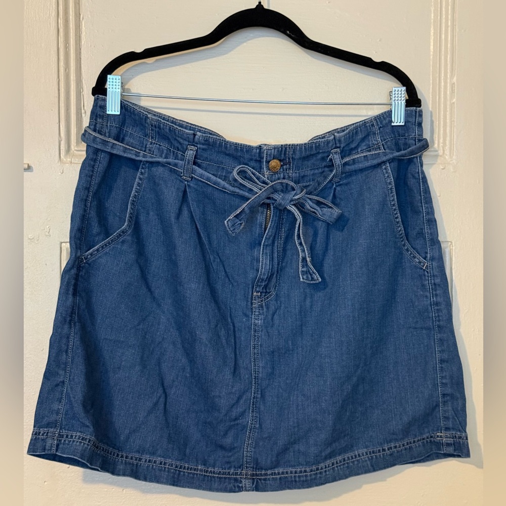 American Eagle Outfitters Super High-Waisted Denim A-Line Skirt